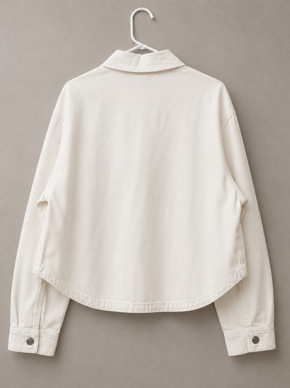 Z Supply Women's Cropped Cream Denim Jacket - NWT - Picture 6 of 10